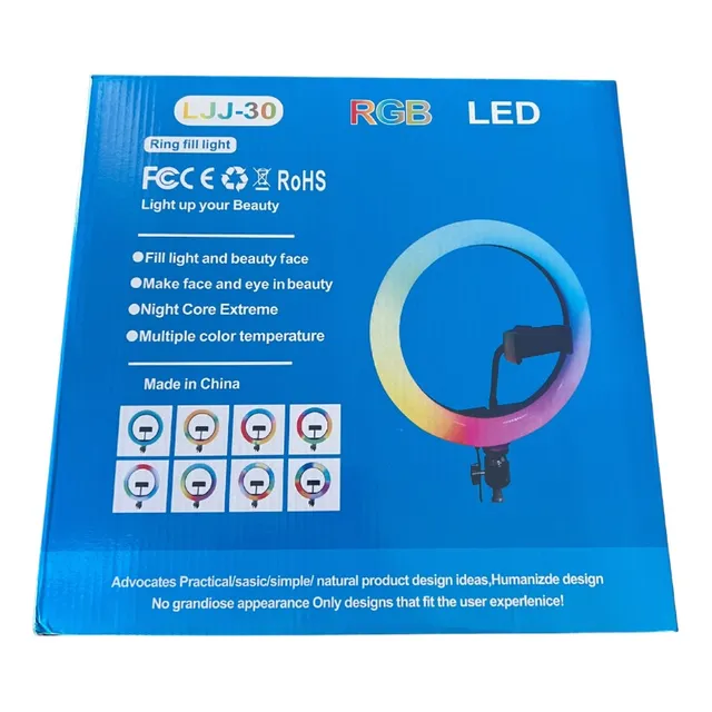 Aro De Luz Led 12 Pulgadas Rgb Con Tripode 30 Centimetros