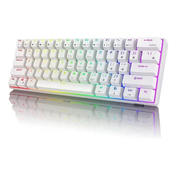 Teclado Mecánico Inalambrico, Rbg, Bluetooth, Tamaño 60%