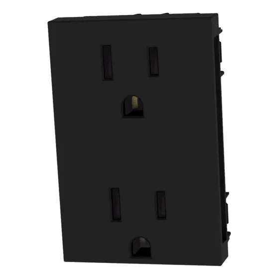 Paquete 21 Contactos Dúplex Negro Mate 2p+t 15a Bticino Go