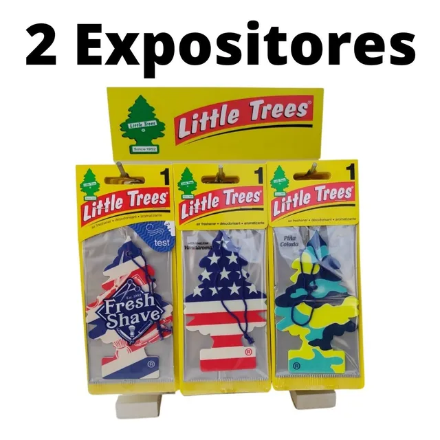2 Un Expositor Aromatizantes Little Trees Revendedor Atacado