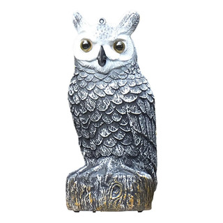 Realista Búho Espantapájaros Escultura Estatua Decoración Realista Búho Espantapájaros Escultura Estatua Decoración