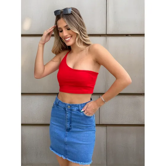 Pollera Jean Elastizado - Modelo July Liscki