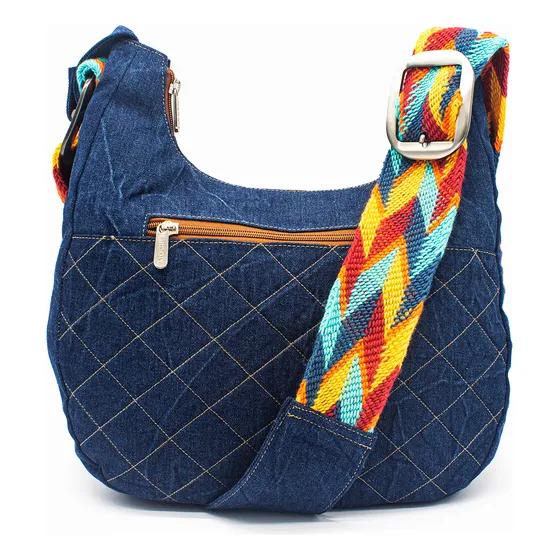 Bolso Manos Libres M210 Jean Y Chumbe Azul Oscuro