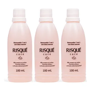 Kit 3 Removedor Esmalte Risqué Care 7 Em 1 Sem Acetona 100ml Kit 3 Removedor Esmalte Risqué Care 7 Em 1 Sem Acetona 100ml