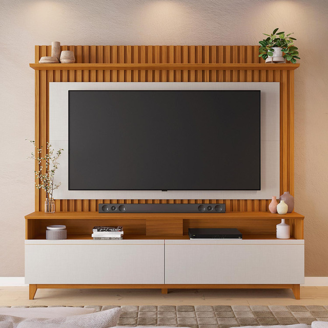 Estante Home Painel  Sala 2 Portas Para Tv 70  Polegadas