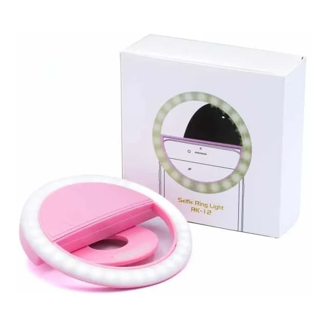 Mini Aro De Luz Led Para Celular Clip Recargable