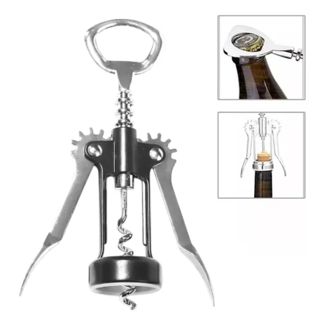 Sacacorchos Destapador Botellas Tirabuzon Acero Inoxidable