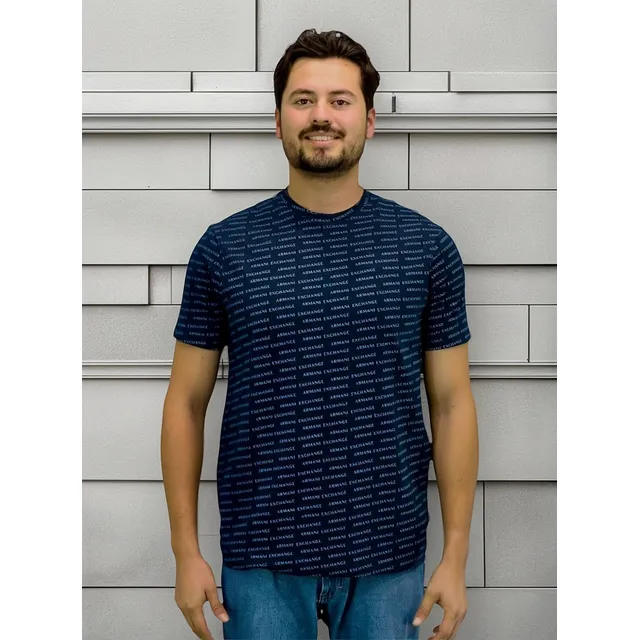 Playera Armani Exchange Azul Marino Multi