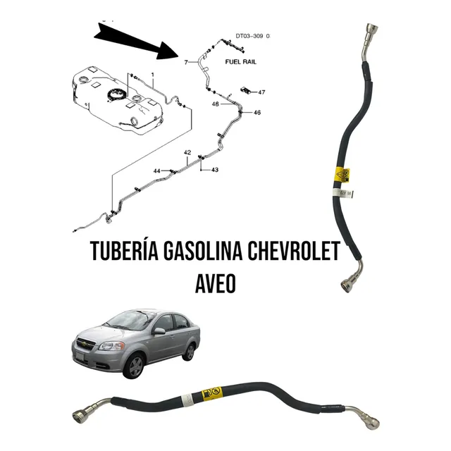 Tubería Gasolina Chevrolet Aveo