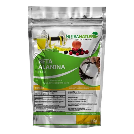 Beta Alanina Pura 1kg Nutra Natus Em Pó Natural