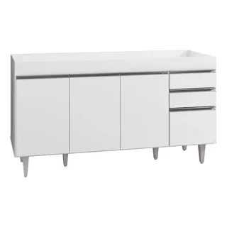 BalcĂŁo Gabinete Pia S/tampo 150cm 4pt 2g Marrocos Bco Lumil BalcĂŁo Gabinete Pia S/tampo 150cm 4pt 2g Marrocos Bco Lumil