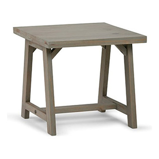Wood Mesa Auxiliar Industrial Moderna Cuadrada De 22 Pulgada Wood Mesa Auxiliar Industrial Moderna Cuadrada De 22 Pulgada