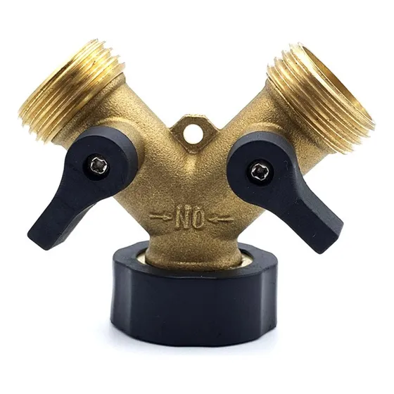 Divisor Manguera Metal 2 Vías +2 Conector Riego Jardín / Uss