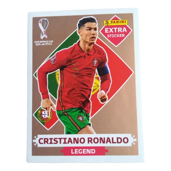 Lámina Original Ronaldo Extra Sticker Base Qatar Panini