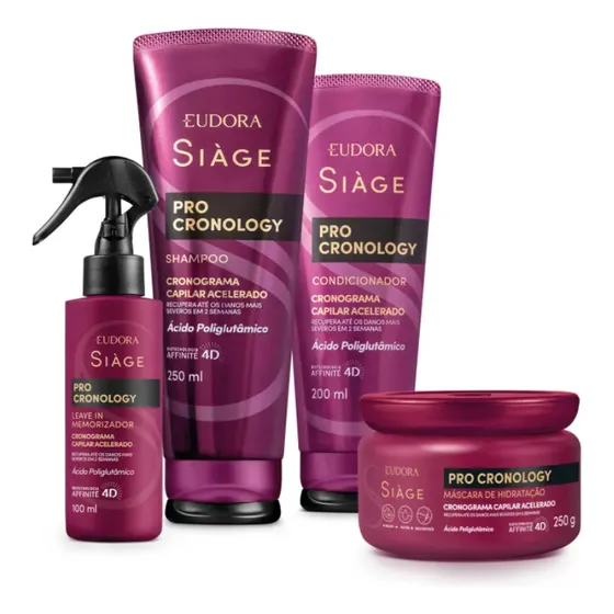 Siáge Pro Cronology 4 Itens Shampoo + Cond + Másc + Leave-in