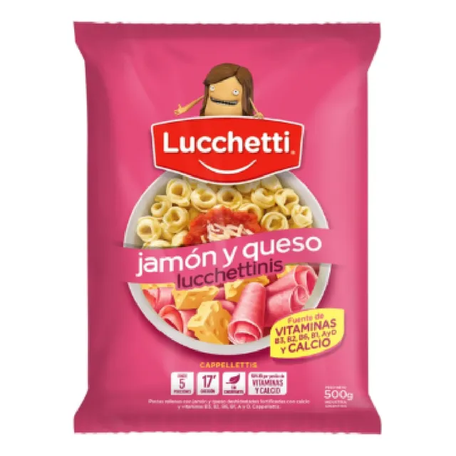 Lucchettinis Jamon Y Queso 500gr X12u