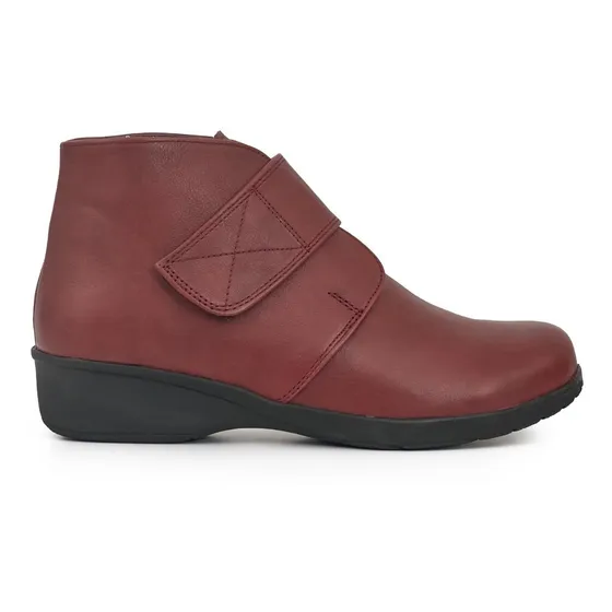 Bota Cuero Briganti Zapato Mujer Abrojo Botineta - Mcbo24621