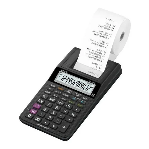 Calculadora Con Impresor Casio Sumadora Hr-10rc Color Negro