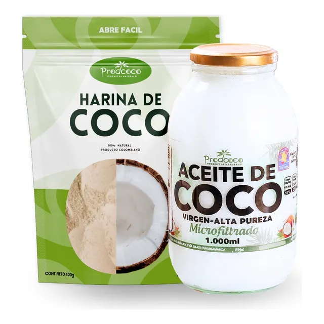 Aceite De Coco Y Harina De Coco Organica Colombiano Prodcoco