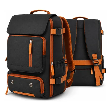 Mochila Feminina Executiva Reforçada Notebook Escolar Viagem Preto Liso Multicolor