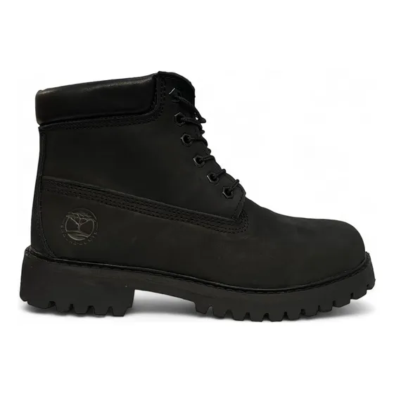 Bota Estilo Timberland Color Negro Uso Casual Uso Rudo Piel%