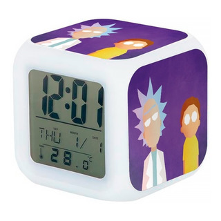 Reloj Despertador Rick And Morty Con Luz Led Reloj Despertador Rick And Morty Con Luz Led