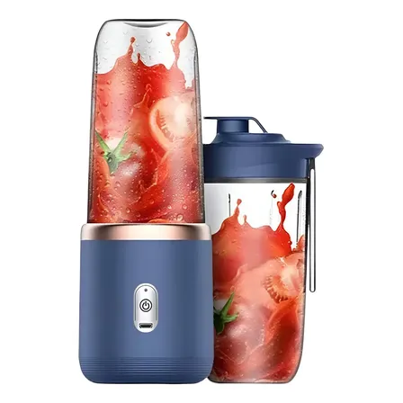 Mini Liquidificador 450ml Mixer Elêtrico Batedor Sheikeira Cor Azul