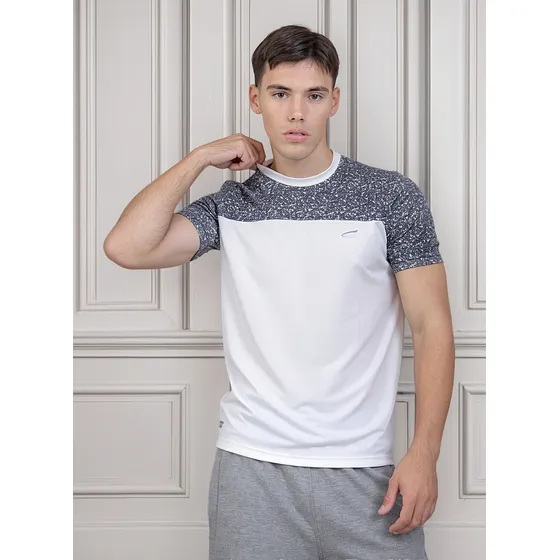 Remera Cameron Deportiva Training Hombre C Recorte Estampada