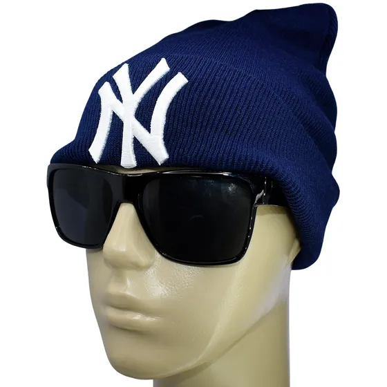 Gorro Lana Ny New York Yankees Logo 3d Varios Colores