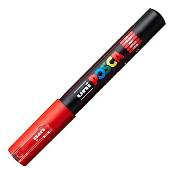Marcador De Uni Posca Pc-1m Pintura Acrilica Rojo