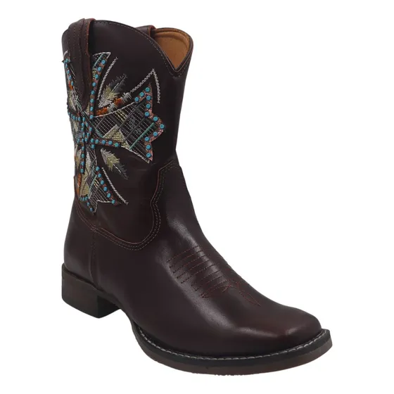Bota Feminina Quadrada Flex Café