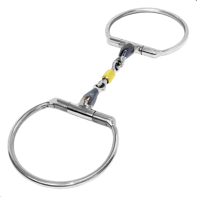 Bridão De Freio Inox D Com Salivador Para Cavalo Articulado