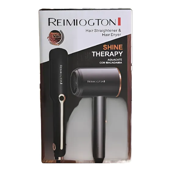 Set Secador Ionico Y Plancha Terapia De Brillo