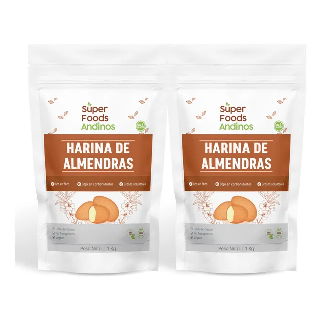 Harina De Almendras 2 Kg - Pack 2 Unds De 1 Kg