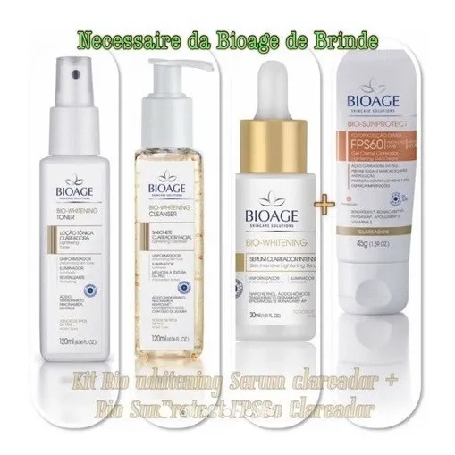 Kit Bio Whitening Serum + Bio Sunprotect Clareador - Bioage