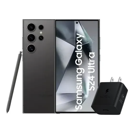 Samsung Galaxy S24 Ultra 256gb 12ram Titanium Black + Power Adapter Samsung 25w