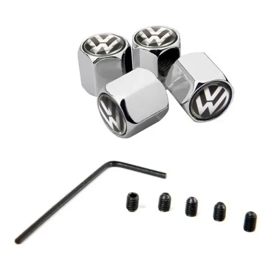 Tapas Cubre Válvula Antirrobo Con Logo Volkswagen X4 
