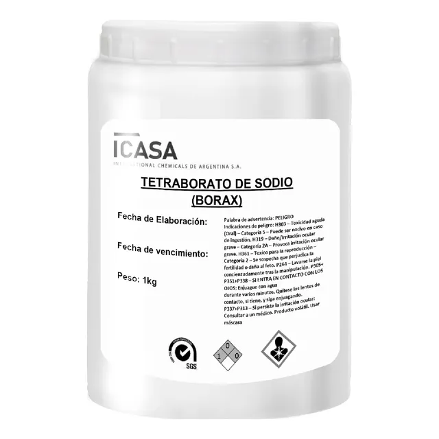 Borax Tetraborato Borato Disódico Decahidratado 1kg Icasa Pr