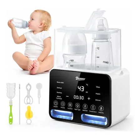 Aquecedor De Mamadeira Elétrico Leite Esterilizador 110v Multifuncional Descongelar Leite Materno E Fórmula