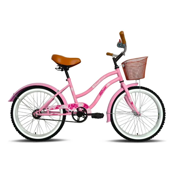 Bicicleta Playera Infantil Black Panther Vintage Cruiser R20 Color Rosa