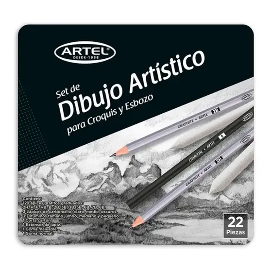 Set de Dibujo Artístico Para Croquis y Esbozo Artel