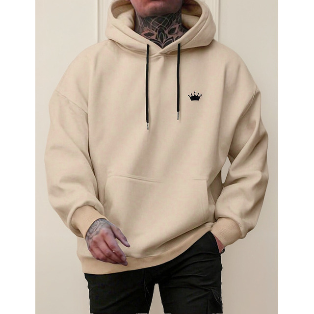Moletom Masculino Canguru Blusa De Frio Moletom Coroa Moletom Masculino Canguru Blusa De Frio Moletom Coroa