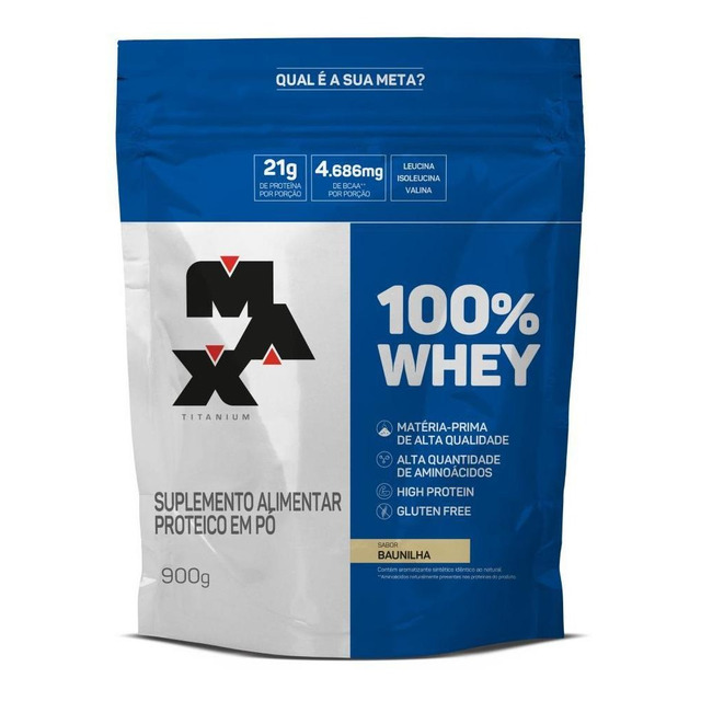 100% Whey 900g Refil Max Titanium 100% Whey 900g Refil Max Titanium