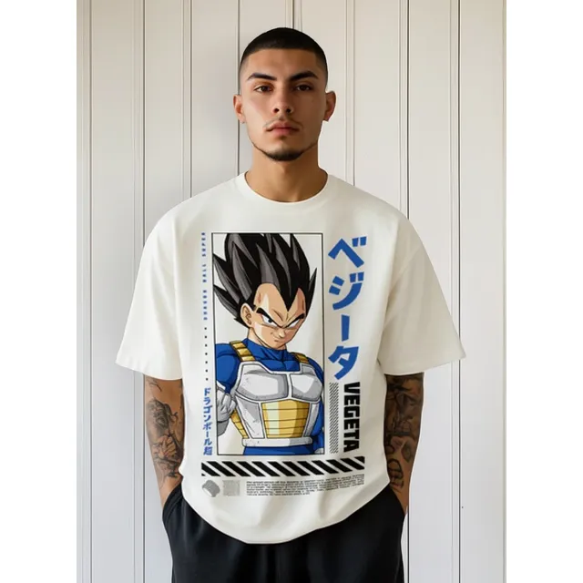 Playera Máscara De Látex Dragon Ball Vegeta Anime Hombre