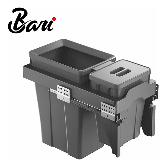 Papelera Ecológica Extraíble De 30 Cm 18l+6l Marca Bari