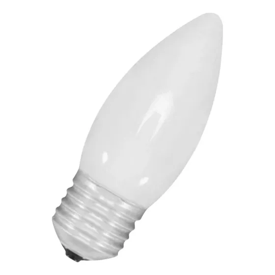 Kit 10 Lâmpada Vela Leitosa Para Luste 40w 220v Soquete E27 