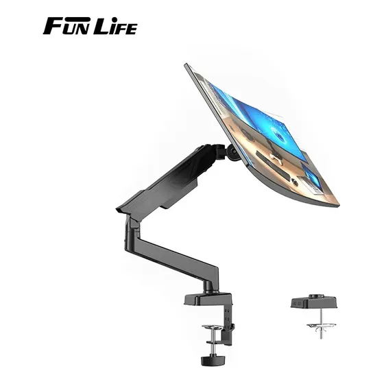 Funlife Soporte Brazo Escritorio Inclinable Para Tv/monitor 13-32 Negro 2 Negro2
