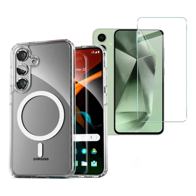Funda Para Samsung Galaxy S24 Fe Case Magnética + Vidrio Hd