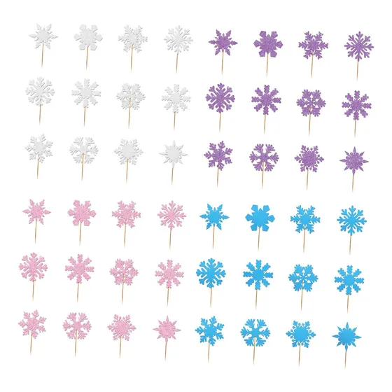 48 Adornos Navideños Para Cupcakes, Tarjetas Para Insertar