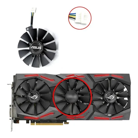 Cooler Fan Asus Strix Gtx 1060 1070 1080 Ti - T129215su 87mm